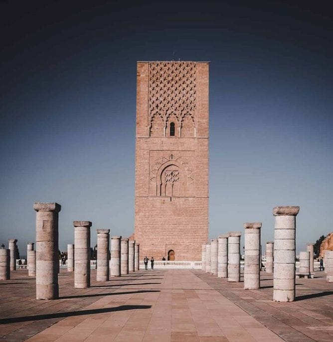 Hassan Tower historical landmark in Rabat - 8 days Morocco culture and desert itinerary