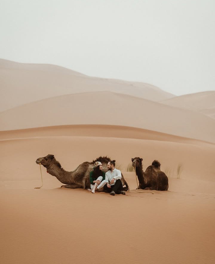 Romantic honeymoon desert tour in Morocco with private luxury camp stay