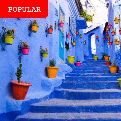 days private Morocco tour visiting Chefchaouen blue city streets