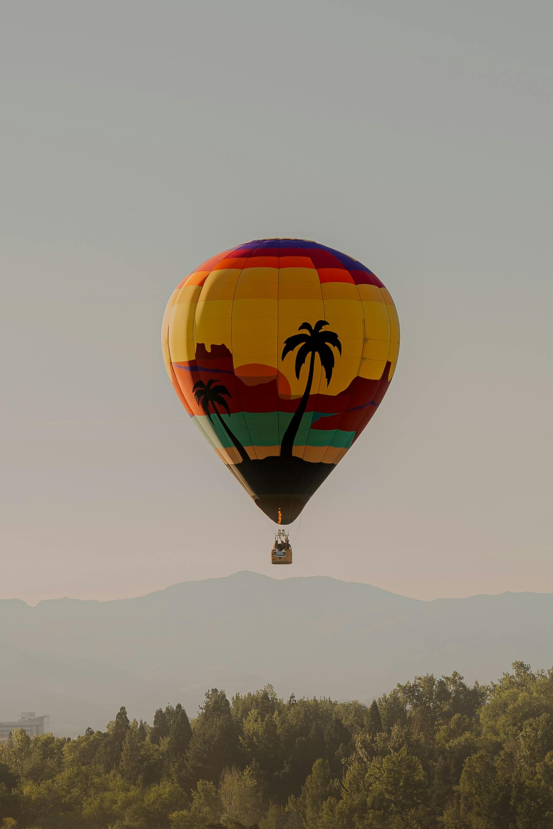 Hot air balloon ride over Marrakech city at dawn - luxury travel activity